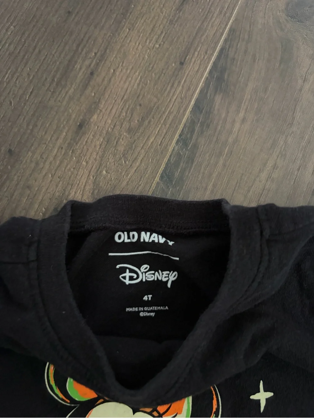 Old Navy Black Kids' Minnie Mouse Trick or Treat Tee with Orange Accents